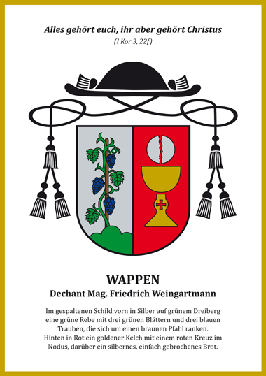 Blasionierung Wappen Weingartnmann